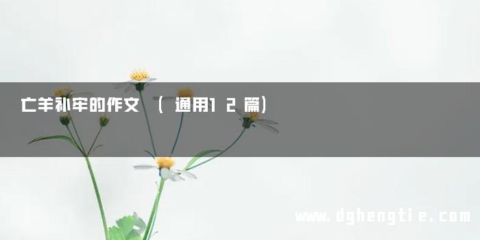 亡羊补牢的作文 (通用12篇)